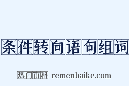 条件转向语句组词是什么意思的图片